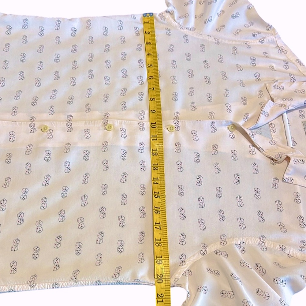 🔥SOLD🔥NOT FOR SALEAll Saints Peach Snakeyes Camp Shirt HTF Slim Fit Short Sleeve - Picture 11 of 12